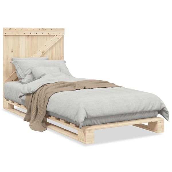 vidaXL Cadre de lit sans matelas avec t&ecirc;te de lit 90x200 cm
