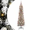 vidaXL Sapin de No&euml;l artificiel avec 300 LED Vert et blanc 180 cm
