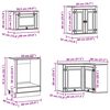 vidaXL Armoire avec &eacute;tag&egrave;re avec porte SKI 8 pcs Brun Miel Pin massif
