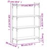 vidaXL Biblioth&egrave;que &agrave; 4 niveaux sonoma gris 80x30x120 cm