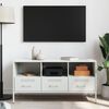 vidaXL Meuble TV blanc 100,5x39x50,5 cm acier