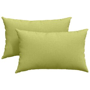 vidaXL Coussins de canap&eacute; 2 pc tissu Vert clair 50 x 30 cm
