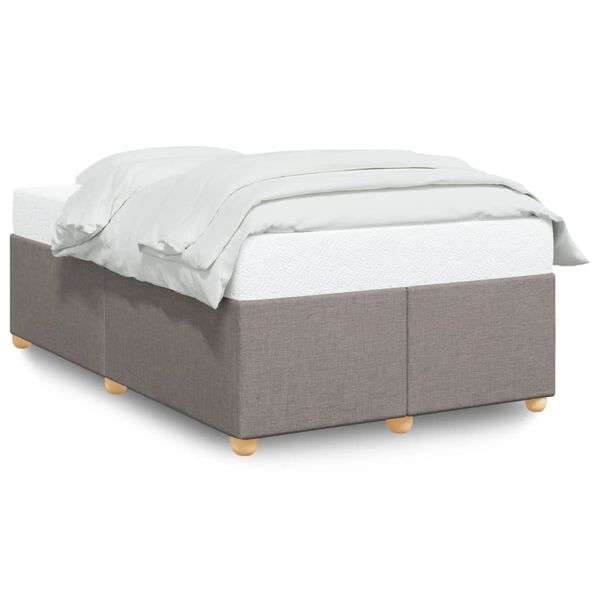 vidaXL Cadre de lit sans matelas taupe 120x190 cm tissu