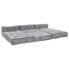 vidaXL Canapé modulaire 4 pcs Gris clair tissu