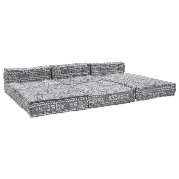 vidaXL Canapé modulaire 4 pcs Gris clair tissu