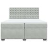 vidaXL Sommier &agrave; lattes de lit et matelas Gris clair 200x200cm Velours