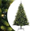 vidaXL Arbre de No&euml;l artificiel en silicone flexible 300 LEDs Vert