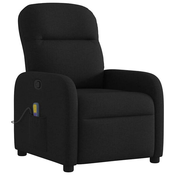 vidaXL Fauteuil de massage inclinable Noir Tissu