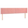 vidaXL T&ecirc;te de lit avec oreilles Rose 163x16x78/88 cm Velours