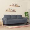 vidaXL Canap&eacute; &agrave; 3 places Gris fonc&eacute; 180 cm Velours