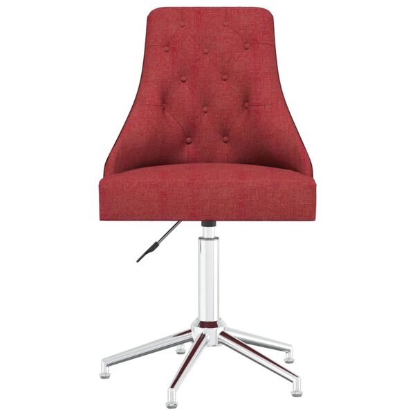 vidaXL Chaises pivotantes &agrave; manger lot de 4 Rouge bordeaux Tissu