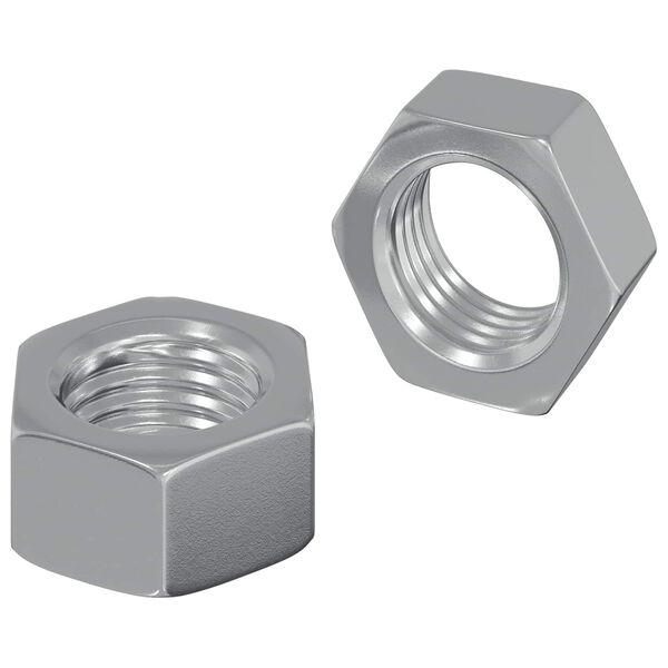 vidaXL &Eacute;crou Hexagonal Uni 2 pcs Argent&eacute; M6 Fer
