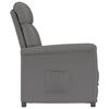 vidaXL Fauteuil inclinable Gris fonc&eacute; Similicuir daim