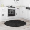 vidaXL Tapis Shaggy Anti-d&eacute;rapant Gris fonc&eacute; 120 x 120 cm PP