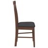 vidaXL Chaises à manger coussins 2 pcs marron bois massif caoutchouc
