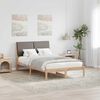 vidaXL Cadre de lit Marron et taupe 120 x 190 cm Bois massif en pin
