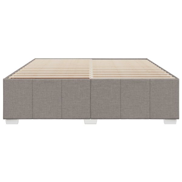 vidaXL Cadre de lit sans matelas taupe 180x200 cm tissu
