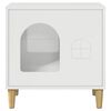 vidaXL Maison pour chat Blanc Brillant 51 x 30 x 52 cm