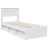 vidaXL Cadre de lit avec matelas Blanc 75 x 190 cm Pin massif