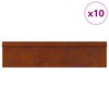 vidaXL Cl&ocirc;tures anti-limaces 16 pcs Rouill&eacute;