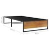 vidaXL Cadre de lit sans matelas noir m&eacute;tal 90x200 cm