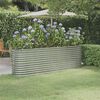 vidaXL Lit sur&eacute;lev&eacute; de jardin Acier galvanis&eacute; Argent&eacute;