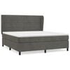 vidaXL Sommier &agrave; lattes de lit et matelas Gris fonc&eacute; 180x200cm Velours