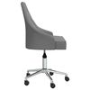 vidaXL Chaises pivotantes &agrave; manger lot de 4 Gris clair Tissu
