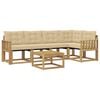 vidaXL Ensemble de canap&eacute;s d'ext&eacute;rieur 6 pc Blanc et Beige