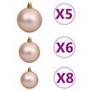 vidaXL Arbre de No&euml;l artificiel pr&eacute;-&eacute;clair&eacute; et boules 150 cm Vert