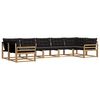 vidaXL Ensemble de canap&eacute;s d'ext&eacute;rieur 7 pc Blanc et noir