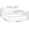 vidaXL Sommier &agrave; lattes de lit avec matelas Cr&egrave;me 140x200 cm Tissu