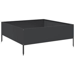 vidaXL Lit sur&eacute;lev&eacute; de jardin noir 100x100x41 cm acier