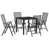 vidaXL Ensemble de salle &agrave; manger pour jardin 5 pcs Anthracite