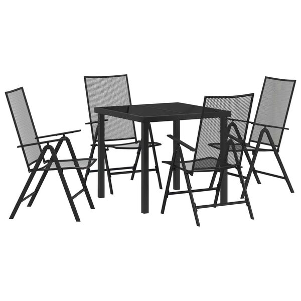 vidaXL Ensemble de salle &agrave; manger pour jardin 5 pcs Anthracite