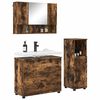 vidaXL Ensemble de mobilier de salle de bain 3 pcs Ch&ecirc;ne fum&eacute;