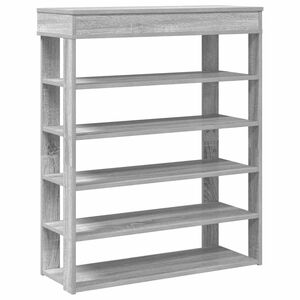vidaXL &Eacute;tag&egrave;re &agrave; chaussures sonoma gris 80x30x98 cm bois d'ing&eacute;nierie