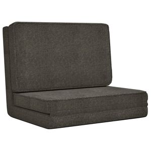 vidaXL Chaise pliable de sol Gris fonc&eacute; Tissu