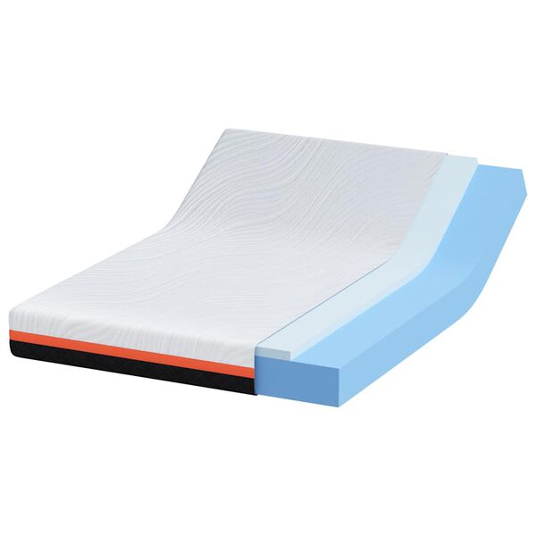 vidaXL Matelas Blanc et Noir 140 x 200 cm Tissu jacquard