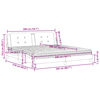 vidaXL Lit avec matelas Zadar blanc 200x200 cm similicuir