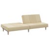 vidaXL Canap&eacute;-lit cr&egrave;me tissu