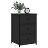 vidaXL Table de chevet noir 40x36x60 cm bois d&rsquo;ing&eacute;nierie
