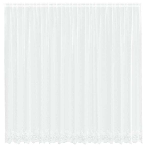 vidaXL Rideau en Dentelle Floral Blanc 245 x 400 cm Polyester