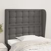 vidaXL T&ecirc;te de lit avec oreilles Gris 83x23x118/128 cm Similicuir