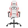 vidaXL Chaise de jeu Blanc et rose Similicuir