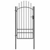 vidaXL Portail de jardin Acier 1x2,5 m Noir