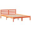 vidaXL Lit biblioth&egrave;que sans matelas cire marron 140x200 cm pin massif