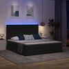 vidaXL Lit avec rangement et LED Noir 160 x 200 cm Polyester
