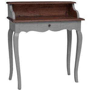 vidaXL Bureau d'&eacute;criture bois d'acajou massif 80x40x92 cm