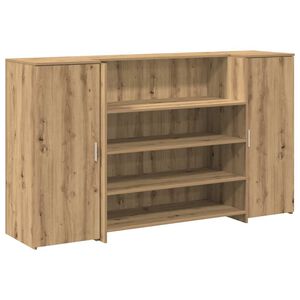 vidaXL Bureau r&eacute;ception ch&ecirc;ne artisanal 180x50x103,5cm bois ing&eacute;nierie